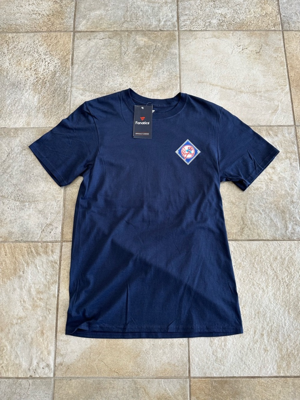 Sold!Fanatics Navy Short-Sleeve Tee with Chest Patch